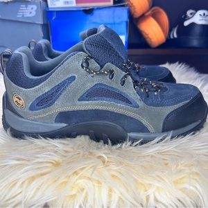 Men’s Grey Brown Timberland Pro Men’s Mudstill Steel Toe Work Boots Size 10